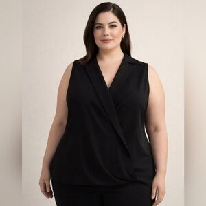 Chic Black Sleeveless Blouse